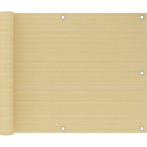 vidaXL altanafskærmning 75x500 cm HDPE beige