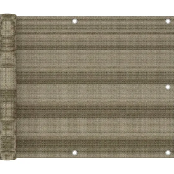 vidaXL altanafskærmning 75x300 cm HDPE gråbrun