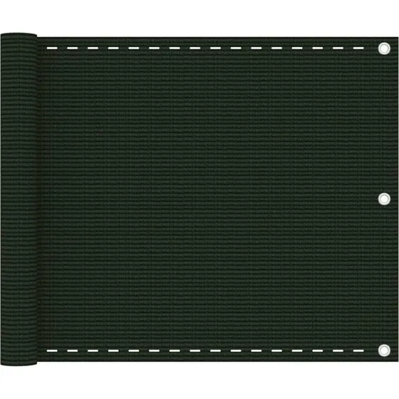 vidaXL altanafskærmning 75x300 cm HDPE mørkegrøn