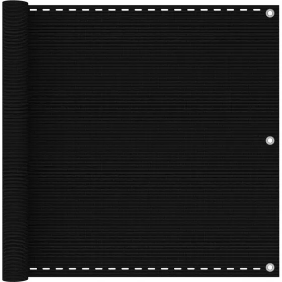 vidaXL altanafskærmning 90x500 cm HDPE sort