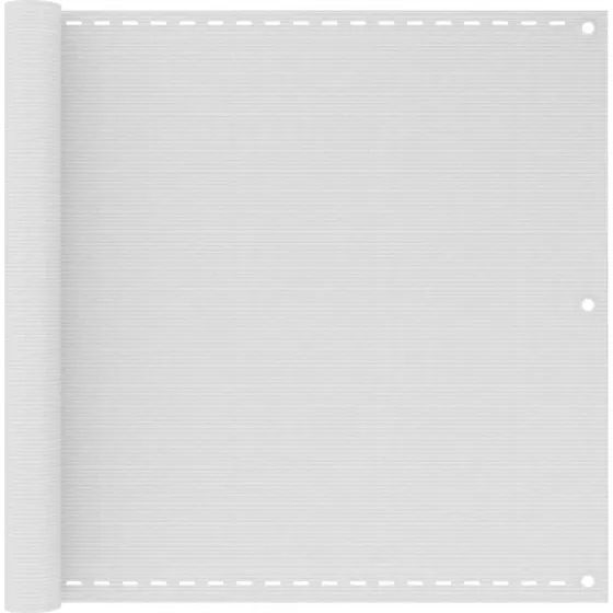 vidaXL Balkonafskærmning HDPE 90 x 400 cm hvid