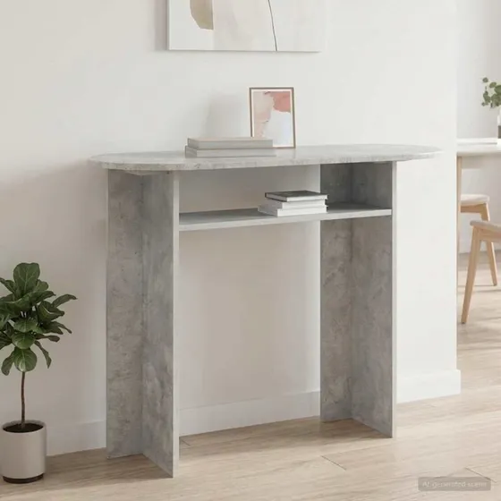 vidaXL Konsolbord Betongrå 100 x 39,5 x 75 cm Konstrueret Træ