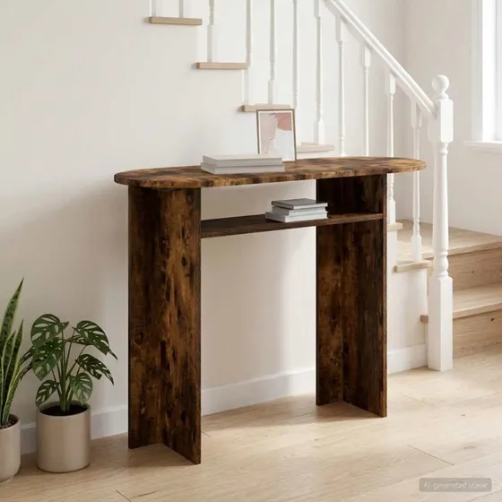 vidaXL Konsolbord Røget Eg 100 x 39,5 x 75 cm Konstrueret Træ
