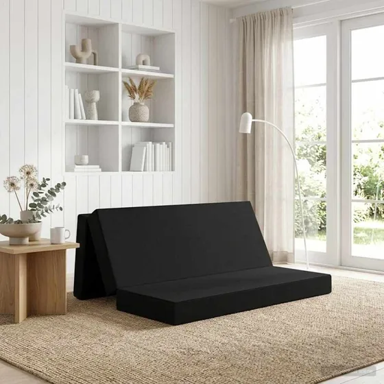 vidaXL Samlebar Sofa Seng 200 x 67 x 45 cm Sort