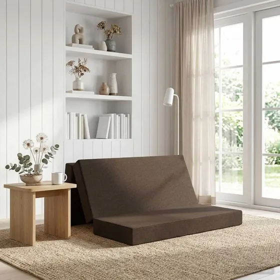 vidaXL Samlebar Sofa Seng 200 x 67 x 45 cm Gråbrun