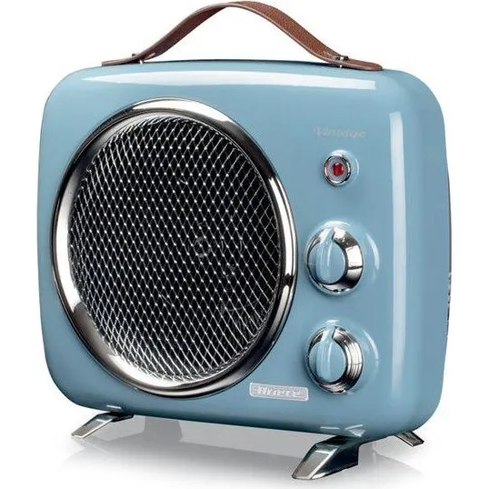 Ariete Vintage 0808 Varmeventilator 2 kW blå, på bord