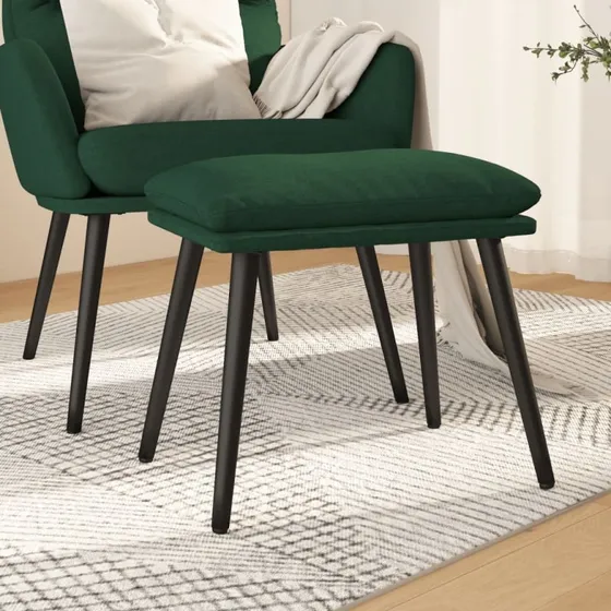 vidaXL Fodskammel 45x29,5x35 cm Mørkegrøn