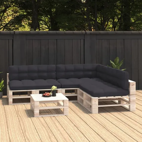 vidaXL Hynder til pallesofa 7 stk. antracitgrå