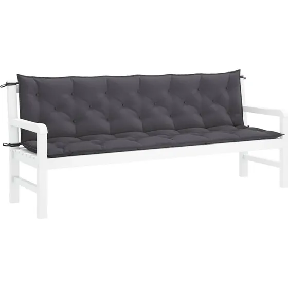 vidaXL hynde til havebænk 200x100x7 cm antracitgrå