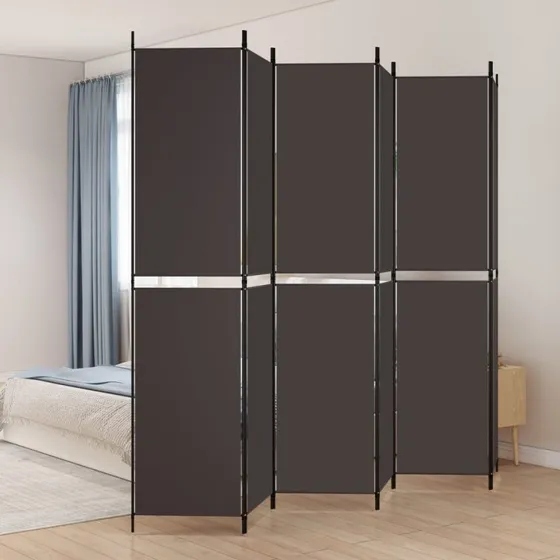 vidaXL 6-panel rumdeler 300x220 cm brun