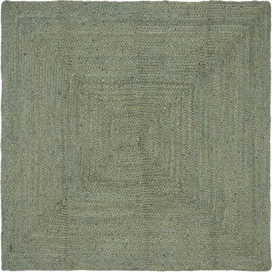 vidaXL Områdetæppe Rektangulær Olivengrøn 120x120 cm Jute