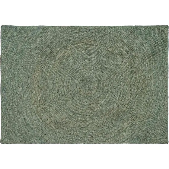 vidaXL Områdetæppe Olivengrøn 140 x 200 cm Jute