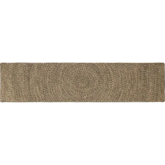 vidaXL Områdetæppe 60 x 300 cm Naturfarvet og Sort Jute