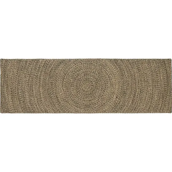 vidaXL Områdetæppe 80x200 cm Naturfarvet og Sort Jute