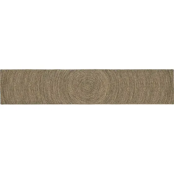 vidaXL Områdetæppe 80 x 400 cm Naturfarvet og Sort Jute
