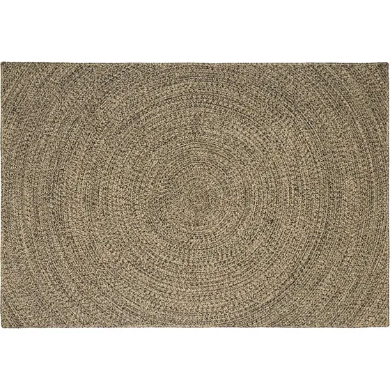 vidaXL Områdetæppe 200 x 290 cm Naturfarvet og Sort Jute