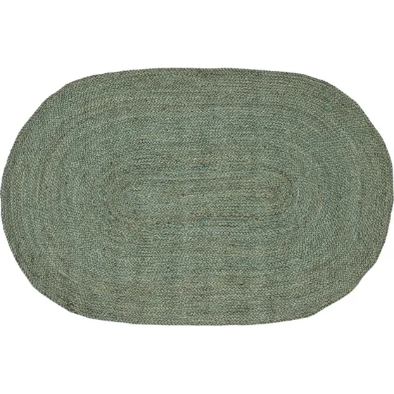 vidaXL Områdetæppe Olivengrøn 122 x 183 cm Jute