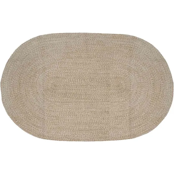 vidaXL Hvid Jute Områdetæppe 152 x 245 cm