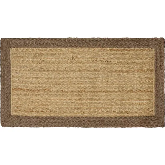 vidaXL Områdetæppe Grå 100 x 200 cm Jute
