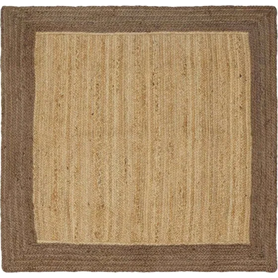 vidaXL Områdetæppe Grå 160 x 160 cm Jute