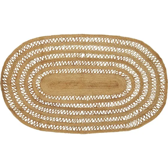 vidaXL Jute Tæppe 152 x 245 cm Naturfarvet