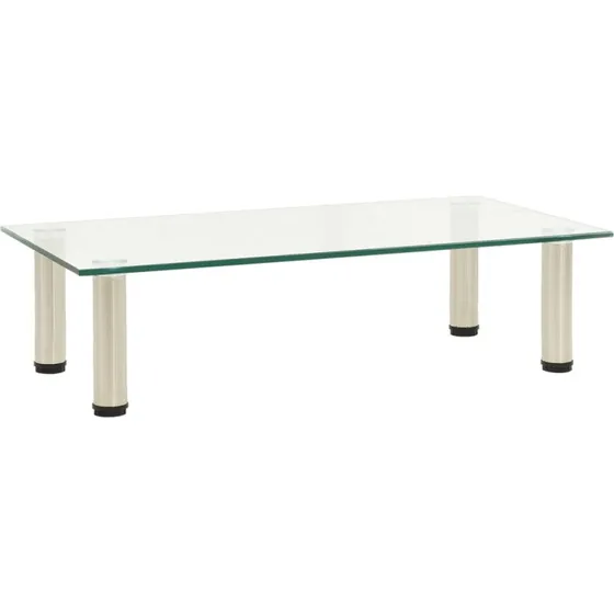 vidaXL tv-bord 60x35x17 cm hærdet glas transparent
