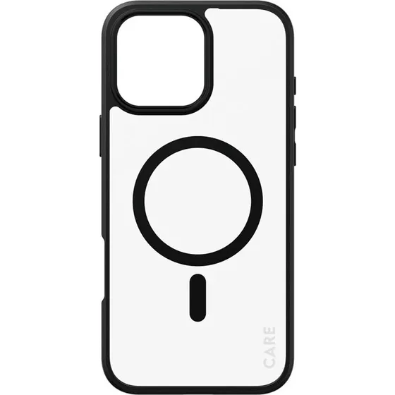 PanzerGlass CARE Flagship Urban Combat MagSafe iPhone 16 Pro Max, sort ramme, transparent