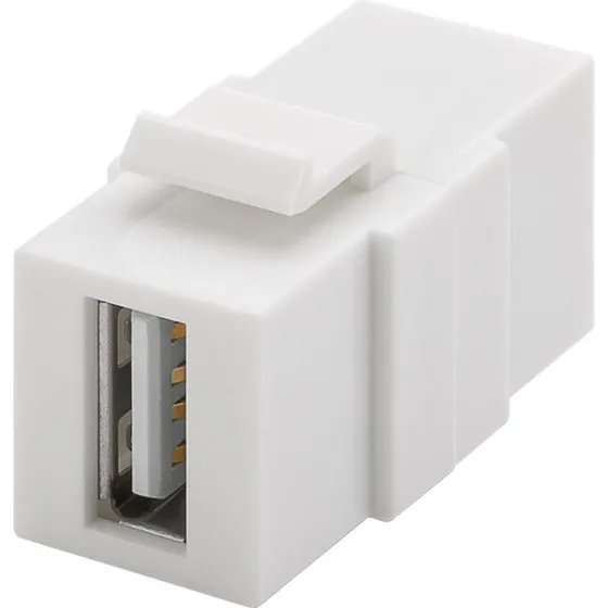 Goobay Keystone USB 2.0-modul 17,2 mm, 2x USB-A, hvid