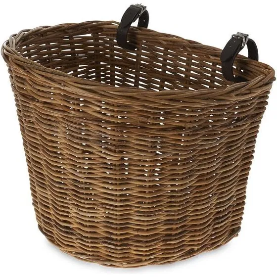 Basil Darcy L fletcykelkurv 42L - natur rattan