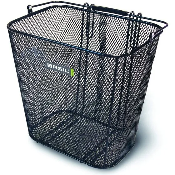 Basil Cardiff – bagkurv i stålnet, sort (33×24×33 cm)