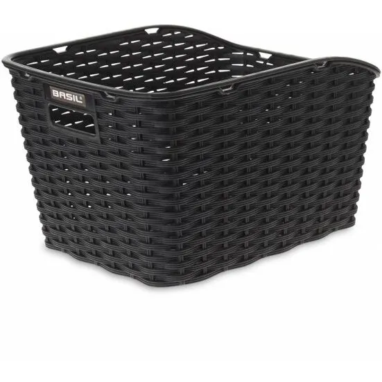 Basil Weave WP cykelkurv til bagagebærer - sort