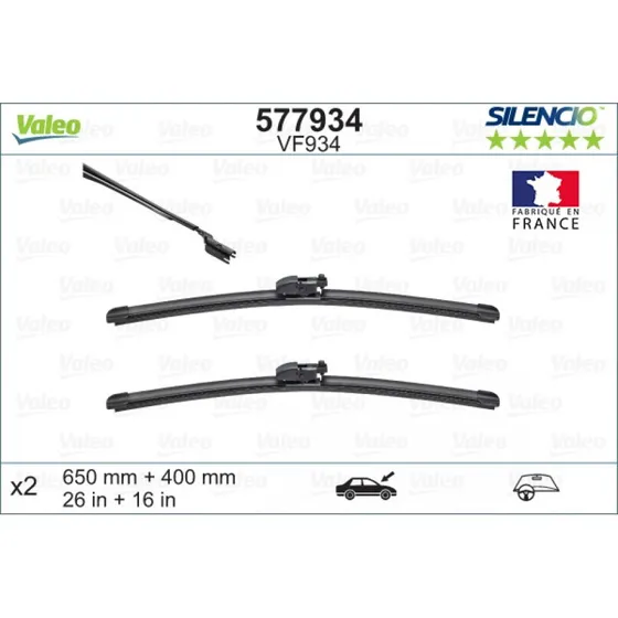 VALEO Viskerblad Silencio 650/400 mm, 8522278011, til Toyota, Subaru, Lexus