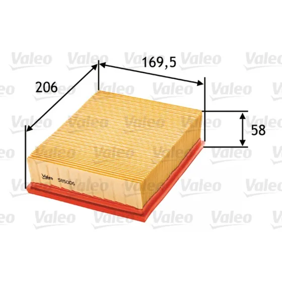 VALEO Luftfilter 585006 til PEUGEOT & CITROËN