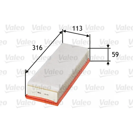 VALEO Luftfilter 585015 til CITROËN, PEUGEOT, SUZUKI