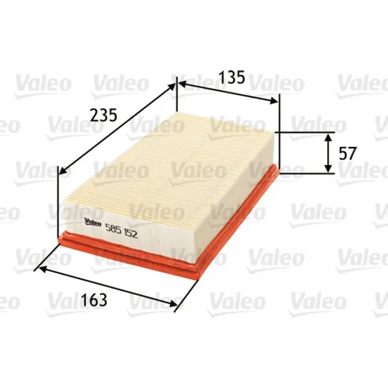 VALEO Luftfilter 585152 til Renault & Nissan (2007-2010)