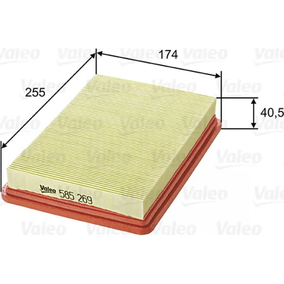VALEO Luftfilter 585269 til Hyundai KIA