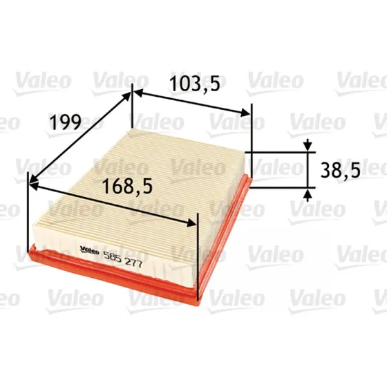 VALEO Luftfilter 585277 til FORD Fiesta V & Fusion