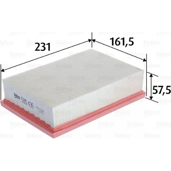 VALEO Luftfilter 585439 til Opel, Chevrolet, Vauxhall