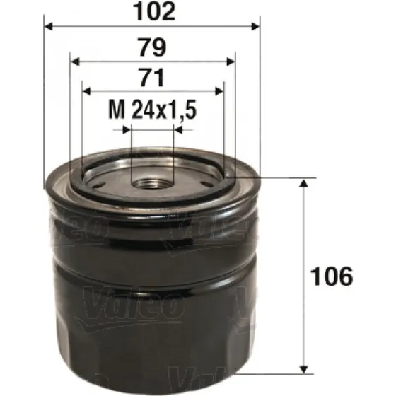 VALEO Oliefilter 586025 til TOYOTA
