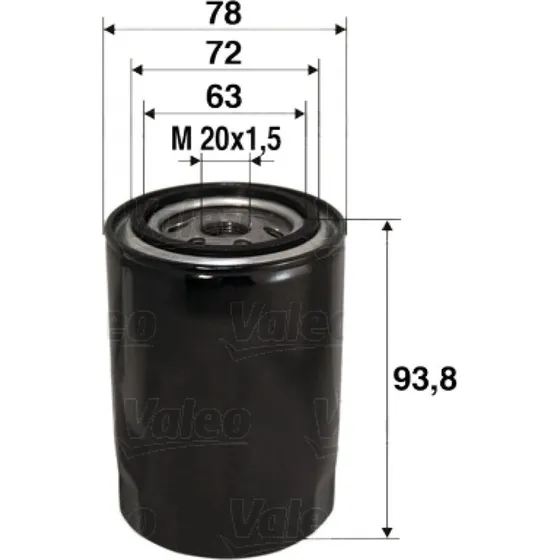 VALEO Oliefilter 586080 til FORD FOCUS, MONDEO, GALAXY