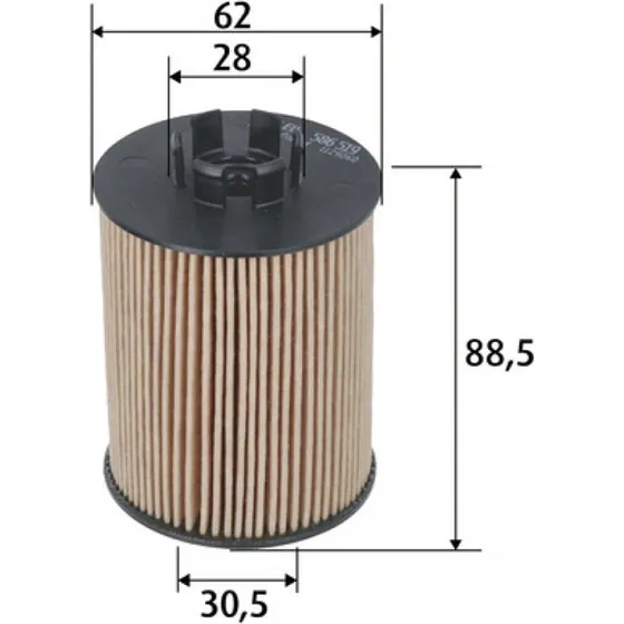 VALEO Oliefilter 586519 til OPEL, SUZUKI, VAUXHALL