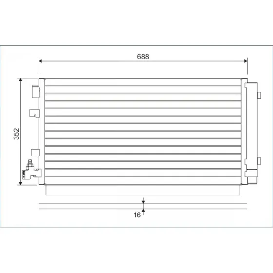 VALEO Kondensator 814094 til Renault Fluence, Megane, Grand Sc