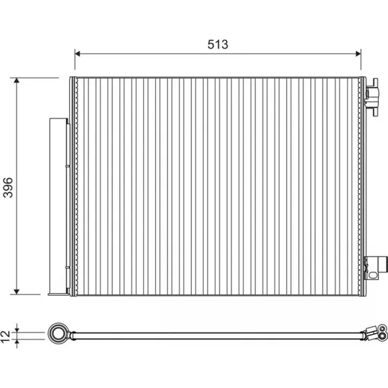 VALEO Kondensator 814373 til RENAULT/DACIA, R134a