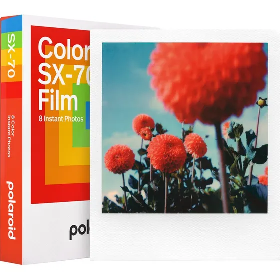 Polaroid Color Film SX-70 (8 eksponeringer) - Hvid ramme