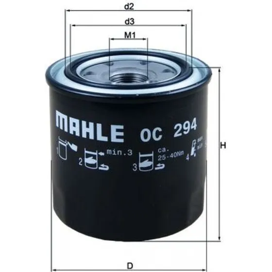 MAHLE ORIGINAL Oliefilter OC 294 til Toyota