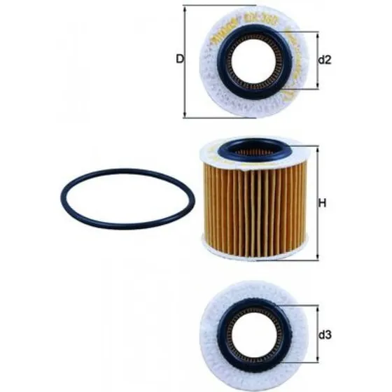 MAHLE ORIGINAL OX 360D Oliefilter til SEAT, SKODA, VW