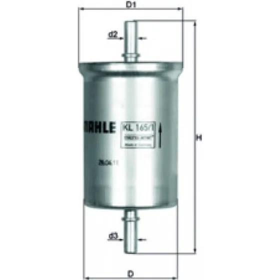 MAHLE Brændstoffilter KL 165/1 for Nissan Pick-up & Smart Fortwo