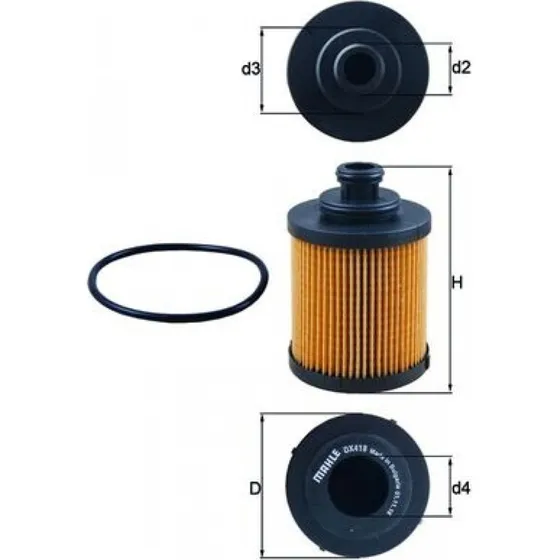 MAHLE ORIGINAL OX 418D Oliefilter