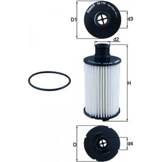MAHLE OX 774D Oliefilter til Jaguar & Land Rover