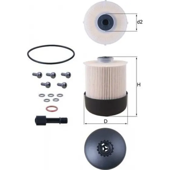 MAHLE KX 338/26D Brændstoffilter til Mercedes-Benz, Renault, Nissan, Dacia